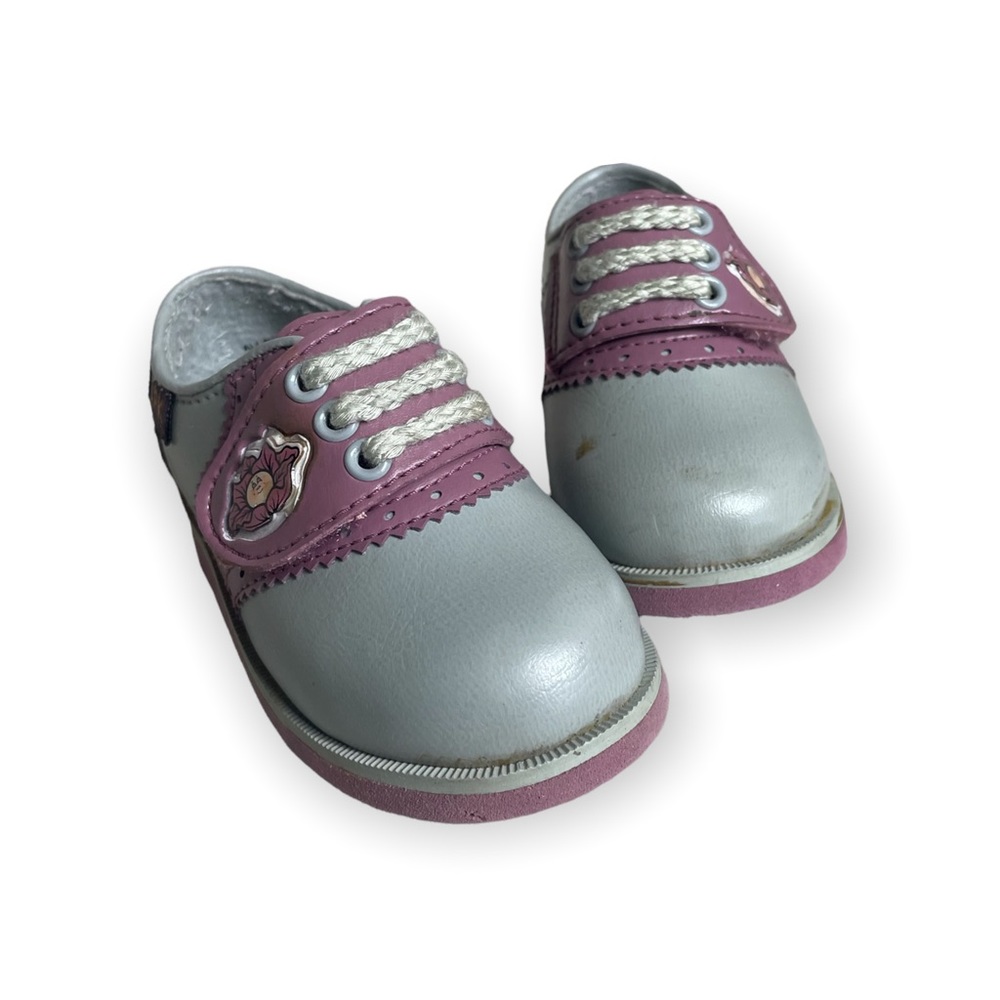 Vintage 1983 Kids Size 5 Cabbage Patch Kids Grey And Purple Shoes Unique